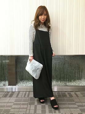 「INGNI（イング）のアイテム（オールインワン・サロペット）」を使った、INGNI（イング）さん（レディース・155cm）の秋コーディネート