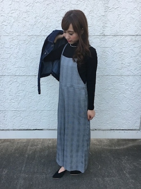 「INGNI（イング）のアイテム（オールインワン・サロペット）」を使った、INGNI（イング）さん（レディース・154cm）の秋コーディネート