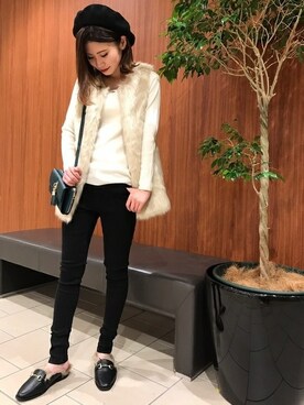 「ファーベスト」｜「アイテム（財布/小物）」を使った、INGNI（イング）さん（レディース・157cm）の秋コーディネート