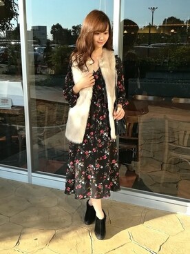 「カシュクール」｜「アイテム（その他アウター）」を使った、INGNI（イング）さん（レディース・161cm）の秋コーディネート
