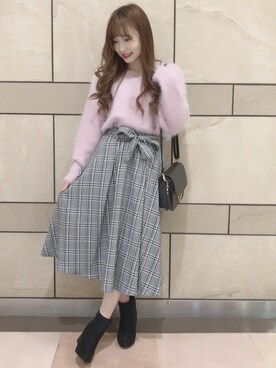 「ミディスカート」｜INGNI（イング）さん（レディース・154cm）の秋コーディネート