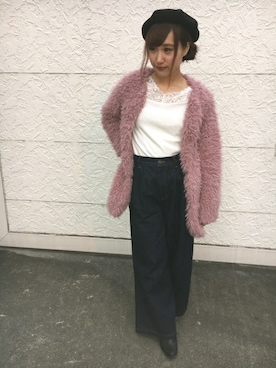 「INGNI（イング）のアイテム（ノーカラージャケット）」を使った、INGNI（イング）さん（レディース・155cm）の秋コーディネート