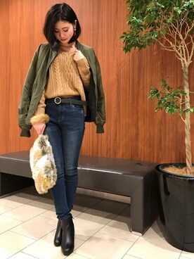 「ファークラッチ」｜「アイテム（ブーツ）」を使った、INGNI（イング）さん（レディース・157cm）の秋コーディネート