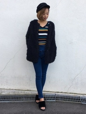 「INGNI（イング）のアイテム（ノーカラージャケット）」を使った、INGNI（イング）さん（レディース・164cm）の秋コーディネート