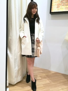 「ファークラッチ」｜「アイテム（ジャケット/アウター）」を使った、INGNI（イング）さん（レディース・161cm）の秋コーディネート