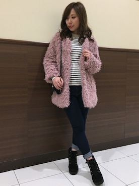 「INGNI（イング）のアイテム（ノーカラージャケット）」を使った、INGNI（イング）さん（レディース・155cm）の秋コーディネート