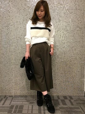 「ファークラッチ」｜「アイテム（ブーツ）」を使った、INGNI（イング）さん（レディース・155cm）の秋コーディネート