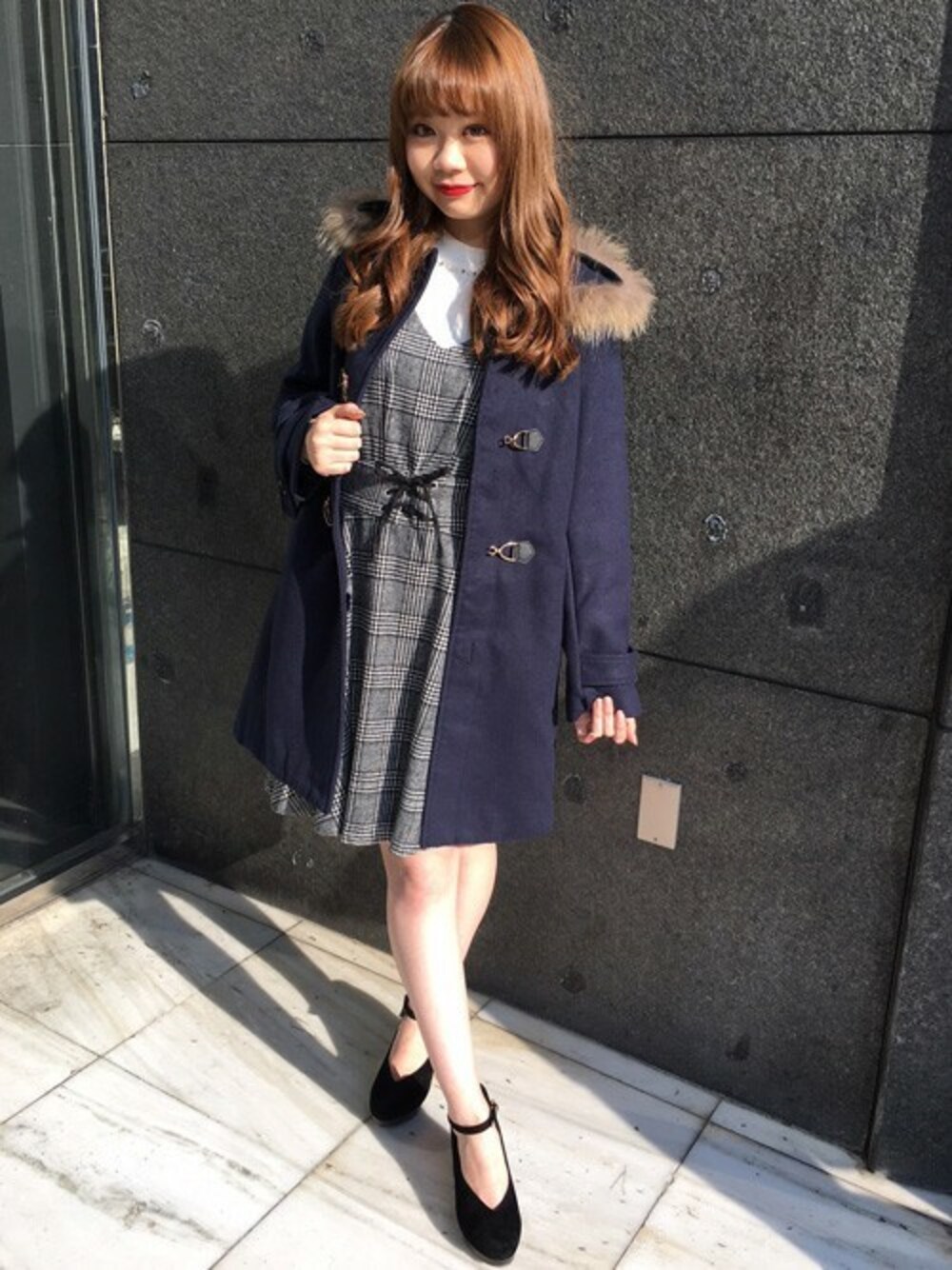 DRESSEDUNDRESSED 2017AW ダッフルコート シャツ 1/18ヒルナンデスご紹介商品】ビット付きダッフルコート