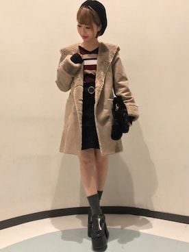 「ファークラッチ」｜「アイテム（ジャケット/アウター）」を使った、INGNI（イング）さん（レディース・151cm）の秋コーディネート