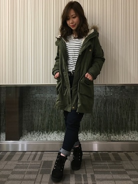 「定番」｜「アイテム（ブーツ）」を使った、INGNI（イング）さん（レディース・155cm）の冬コーディネート