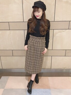 INGNI（イング）さん（レディース・154cm）の冬コーディネート