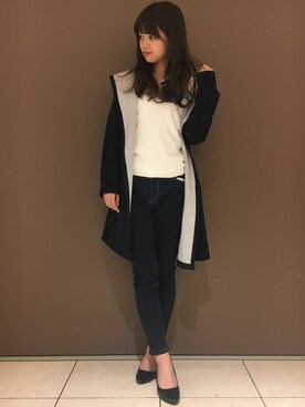 「INGNI（イング）のアイテム（その他アウター）」を使った、INGNI（イング）さん（レディース・158cm）の冬コーディネート