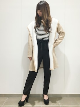 「INGNI（イング）のアイテム（その他アウター）」を使った、INGNI（イング）さん（レディース・160cm）の冬コーディネート