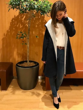 「INGNI（イング）のアイテム（その他アウター）」を使った、INGNI（イング）さん（レディース・157cm）の冬コーディネート