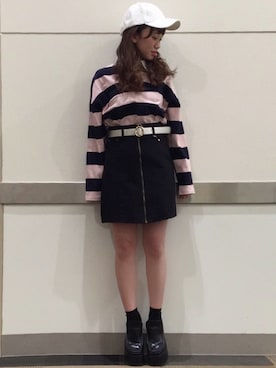 「ラガーシャツ」｜INGNI（イング）さん（レディース・145cm）の春コーディネート