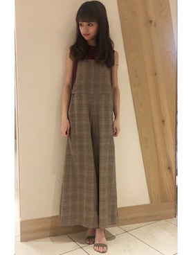 「INGNI（イング）のアイテム（オールインワン・サロペット）」を使った、INGNI（イング）さん（レディース・158cm）の夏コーディネート