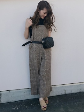 「INGNI（イング）のアイテム（オールインワン・サロペット）」を使った、INGNI（イング）さん（レディース・157cm）の夏コーディネート