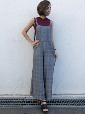 「INGNI（イング）のアイテム（オールインワン・サロペット）」を使った、INGNI（イング）さん（レディース・164cm）の夏コーディネート