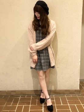 「フェザー」｜「アイテム（ハンチング/ベレー帽）」を使った、INGNI（イング）さん（レディース・160cm）の秋コーディネート