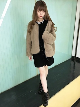 「ラインニット」｜「アイテム（ジャケット/アウター）」を使った、INGNI（イング）さん（レディース・162cm）の秋コーディネート
