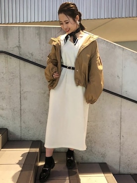 「袖ボリューム」｜「アイテム（財布/小物）」を使った、INGNI（イング）さん（レディース・150cm）の春コーディネート