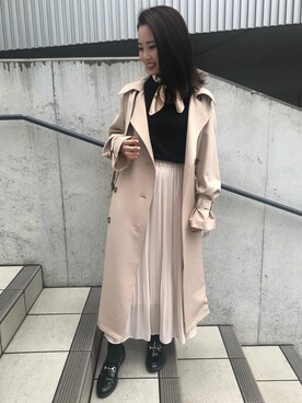 「コーディネート」｜「アイテム（トレンチコート）」を使った、INGNI（イング）さん（レディース・150cm）の春コーディネート