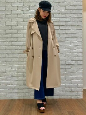 「コーディネート」｜「アイテム（トレンチコート）」を使った、INGNI（イング）さん（レディース・160cm）の春コーディネート