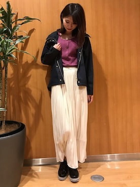 「コーディネート」｜「アイテム（マウンテンパーカー）」を使った、INGNI（イング）さん（レディース・157cm）の春コーディネート