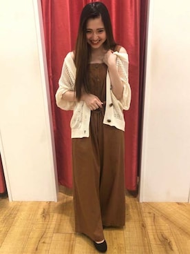 「INGNI（イング）のアイテム（オールインワン・サロペット）」を使った、INGNI（イング）さん（レディース・155cm）の夏コーディネート