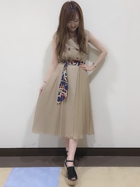 Ingni イング の スカーフサッシュ付トレンチノースリ ワンピース ワンピース Wear