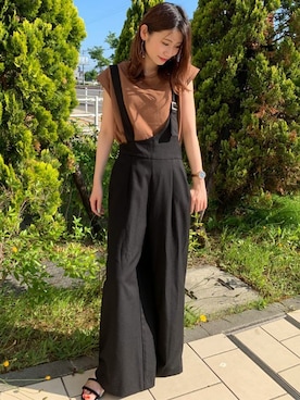 「INGNI（イング）のアイテム（オールインワン・サロペット）」を使った、INGNI（イング）さん（レディース・157cm）の夏コーディネート