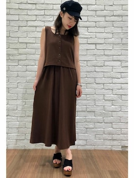 「コーディネート」｜「アイテム（キャスケット）」を使った、INGNI（イング）さん（レディース・160cm）の夏コーディネート