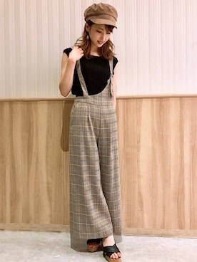 「INGNI（イング）のアイテム（オールインワン・サロペット）」を使った、INGNI（イング）さん（レディース・163cm）の夏コーディネート