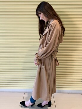 「コーディネート」｜「アイテム（トレンチコート）」を使った、INGNI（イング）さん（レディース・167cm）の秋コーディネート