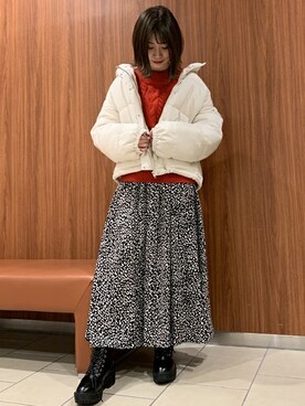「コーディネート」｜「アイテム（ダウンジャケット/コート）」を使った、INGNI（イング）さん（レディース・157cm）の秋コーディネート