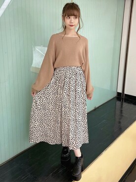 「コーディネート」｜「アイテム（アンサンブル）」を使った、INGNI（イング）さん（レディース・162cm）の秋コーディネート