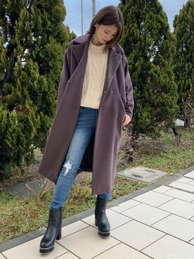 「コーディネート」｜「アイテム（チェスターコート）」を使った、INGNI（イング）さん（レディース・157cm）の秋コーディネート