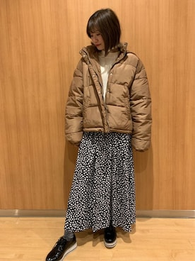 「コーディネート」｜「アイテム（ダウンジャケット/コート）」を使った、INGNI（イング）さん（レディース・157cm）の冬コーディネート