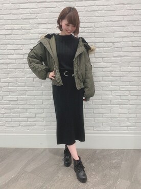 「INGNI（イング）のアイテム（その他アウター）」を使った、INGNI（イング）さん（レディース・160cm）の冬コーディネート