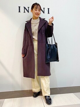 「コーディネート」｜「アイテム（チェスターコート）」を使った、INGNI（イング）さん（レディース・163cm）の冬コーディネート
