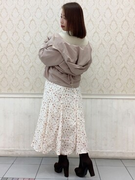 「コーディネート」｜「アイテム（マウンテンパーカー）」を使った、INGNI（イング）さん（レディース・155cm）の冬コーディネート