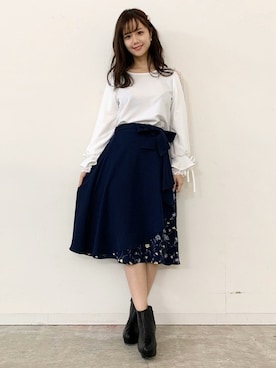 「コーディネート」｜「アイテム（ブーティ）」を使った、INGNI（イング）さん（レディース・161cm）の冬コーディネート