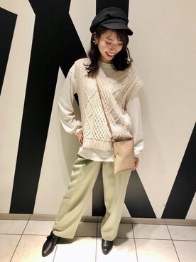 「コーディネート」｜「アイテム（キャスケット）」を使った、INGNI（イング）さん（レディース・164cm）の冬コーディネート