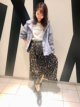 「コーディネート」｜「アイテム（マウンテンパーカー）」を使った、INGNI（イング）さん（レディース・164cm）の冬コーディネート
