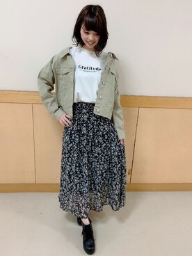 「コーディネート」｜「アイテム（デニムジャケット）」を使った、INGNI（イング）さん（レディース・160cm）の冬コーディネート