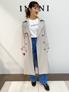 「コーディネート」｜「アイテム（トレンチコート）」を使った、INGNI（イング）さん（レディース・163cm）の春コーディネート