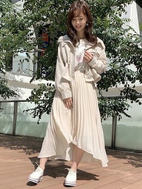 「Allamanda（アラマンダ）のアイテム（ジャケット/アウター）」を使った、INGNI（イング）さん（レディース・161cm）の春コーディネート