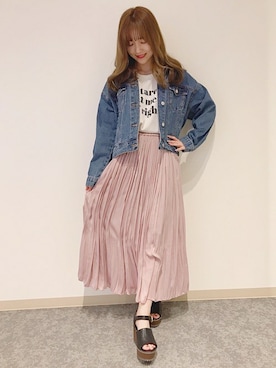 「おうちスタイル」｜「アイテム（ジャケット/アウター）」を使った、INGNI（イング）さん（レディース・154cm）の春コーディネート