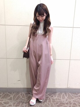 「INGNI（イング）のアイテム（オールインワン・サロペット）」を使った、INGNI（イング）さん（レディース・153cm）の夏コーディネート