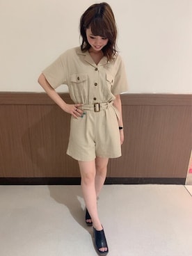 「INGNI（イング）のアイテム（オールインワン・サロペット）」を使った、INGNI（イング）さん（レディース・161cm）の夏コーディネート